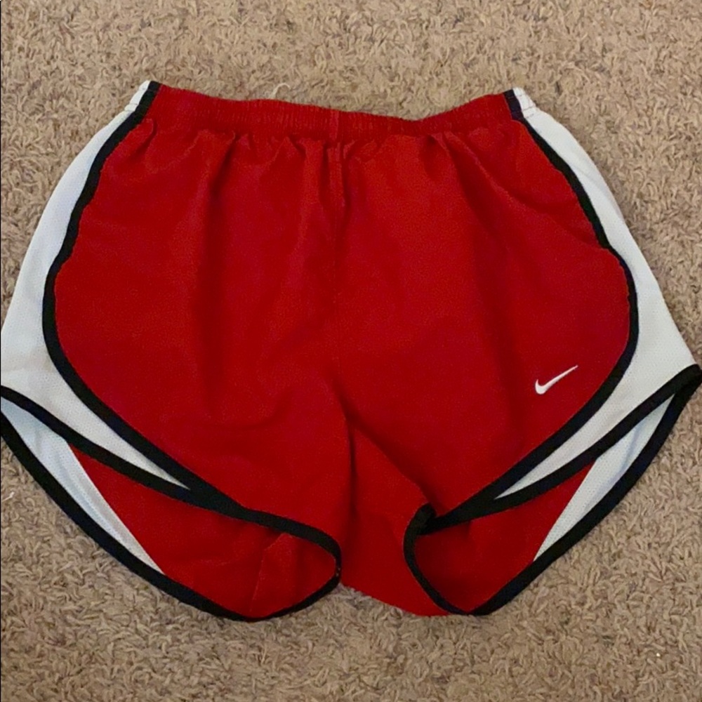 Red Nike Athletic Running shorts